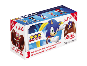 Czekoladowe jajko niespodzianka 3pak 60g Sonic The Hedgehog Czekoladowe jajko niespodzianka 3pak 60g Sonic The Hedgehog