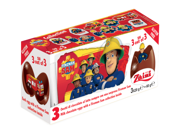 Czekoladowe jajko niespodzianka 3pak 60g Strażak Sam