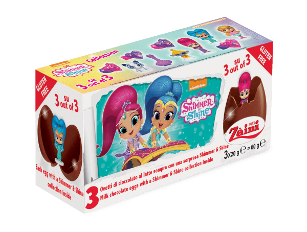 Czekoladowe jajko niespodzianka 3pak 60g Shimmer&Shine