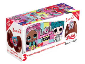 Czekoladowe jajko niespodzianka 3pak 60g Barbie