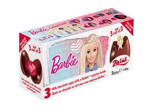 Czekoladowe jajko niespodzianka 3pak 60g Barbie