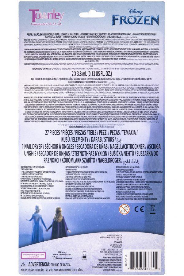 Kraina lodu Frozen zestaw lakierów i naklejek na paznokcie z suszarką do paznokci