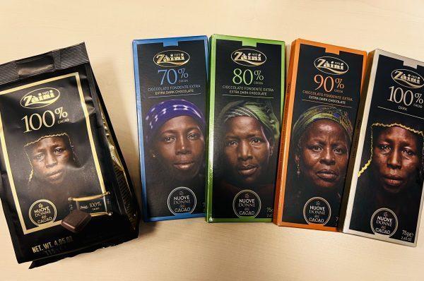 Zestaw prezentowy włoskie czekolady gorzkie Zaini Women of cocoa 415g
