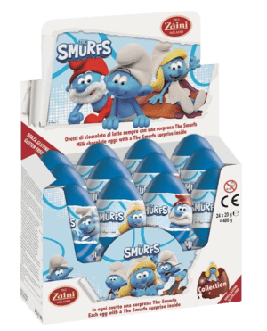 Czekoladowe jajko niespodzianka 20g Smerfy karton 24 sztuki