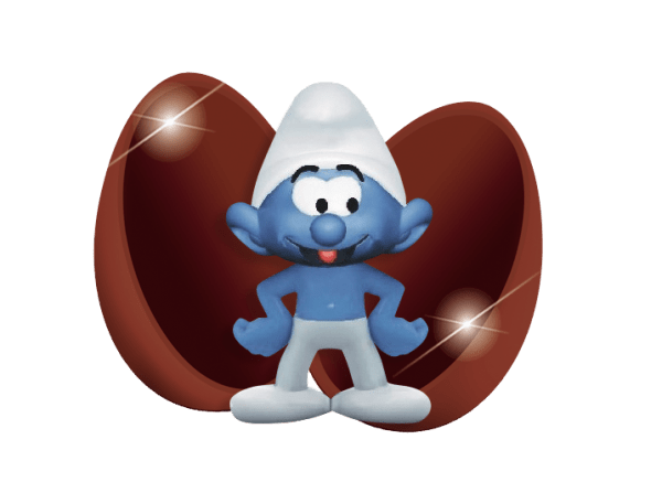 Czekoladowe jajko niespodzianka 20g Smerfy karton 24 sztuki