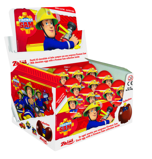 Czekoladowe jajko niespodzianka 20g Strażak Sam karton 24 sztuki