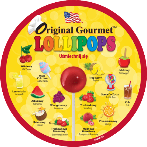 Original Gourmet amerykańskie lizaki tuba 50 sztuk x 31g