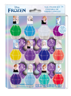 Kraina Lodu Frozen Duży Zestaw Lakierów Do Paznokci z separatorami do stóp