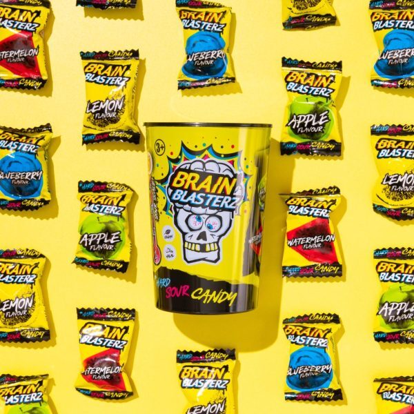 Brain Blasterz Super Sour Candy Kwaśne Cukierki Hard Candy Karton 10szt x 38g