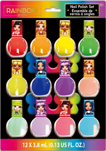 Rainbow High Duży Zestaw 12 Lakierów Do Paznokci