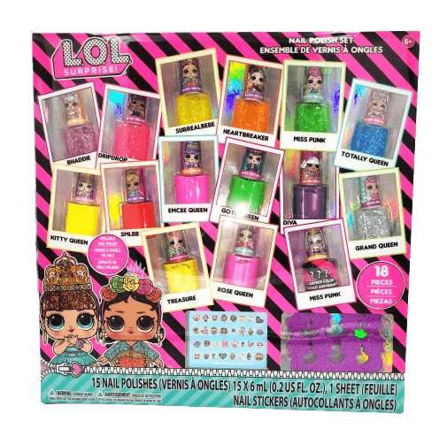 LOL Surprise! Mega Zestaw 15 Lakierów Do Paznokci