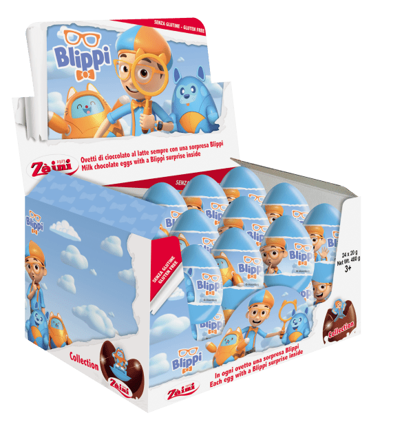 Czekoladowe jajko niespodzianka 20g Blippi karton 24 sztuki