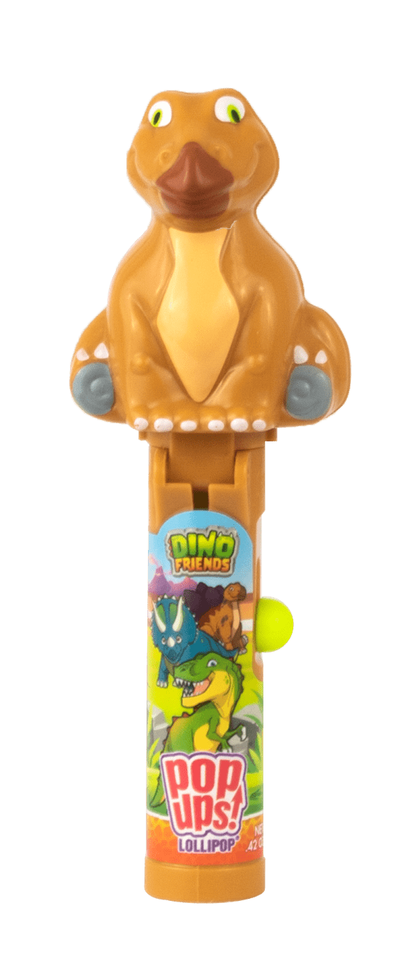 Pop Ups Lollipop Dino Friends Wysuwany Lizak-Zabawka Karton 12 Sztuk