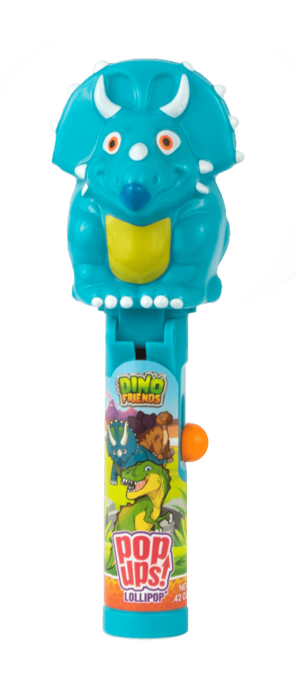 Pop Ups Lollipop Dino Friends Wysuwany Lizak-Zabawka Karton 12 Sztuk