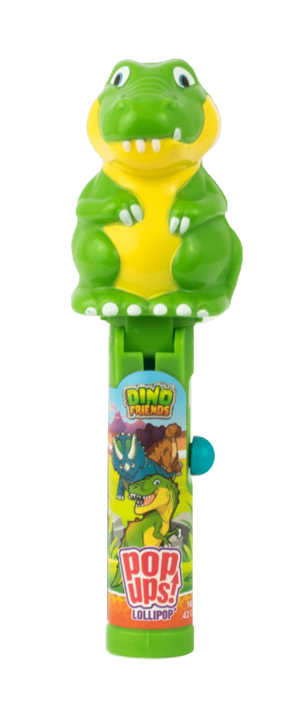 Pop Ups Lollipop Dino Friends Wysuwany Lizak-Zabawka Karton 12 Sztuk