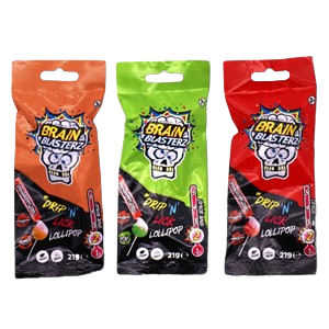 Brain Blasterz Drip 'N' Lick Lollipop Lizak z Kwaśnym Żelem Do Polewania 18g
