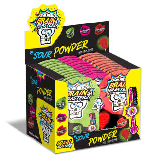 Brain Blasterz Sour Powder with Lolly Dipper Lizak z Kwaśnym Proszkiem 10g
