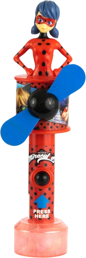 Super Wiatraczek Cool Fan Z Cukierkami Miraculum Biedronka I Czarny Kot 6g
