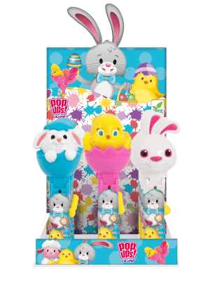 Pop Ups Lollipop Na Wielkanoc Zajączek Kurczaczek Karton 12 Sztuk