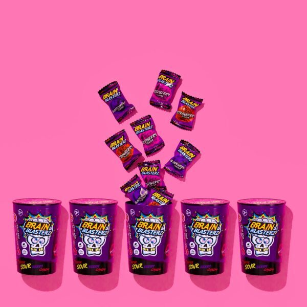 Brain Blasterz Sour Berry Candy Kwaśne Cukierki Hard Candy 48g