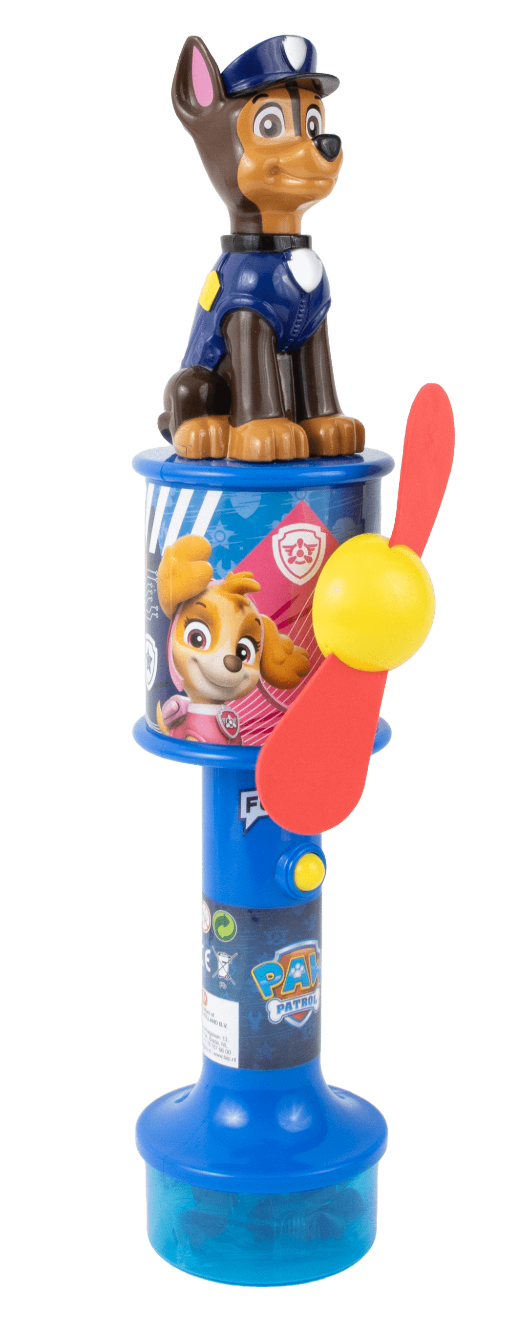 Mega Wiatraczek Cool Fan XXL 40cm z owocowymi żelkami Psi Patrol Chase 25g