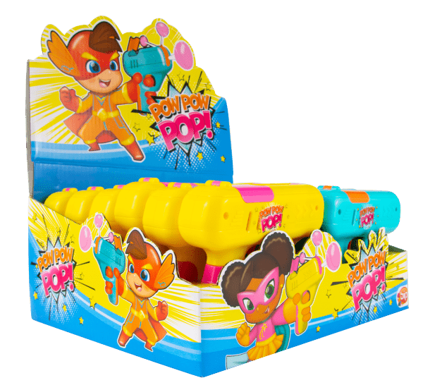 Pow Pow Pop Lizak-Zabawka Pistolet Lizak O Smaku Truskawkowym