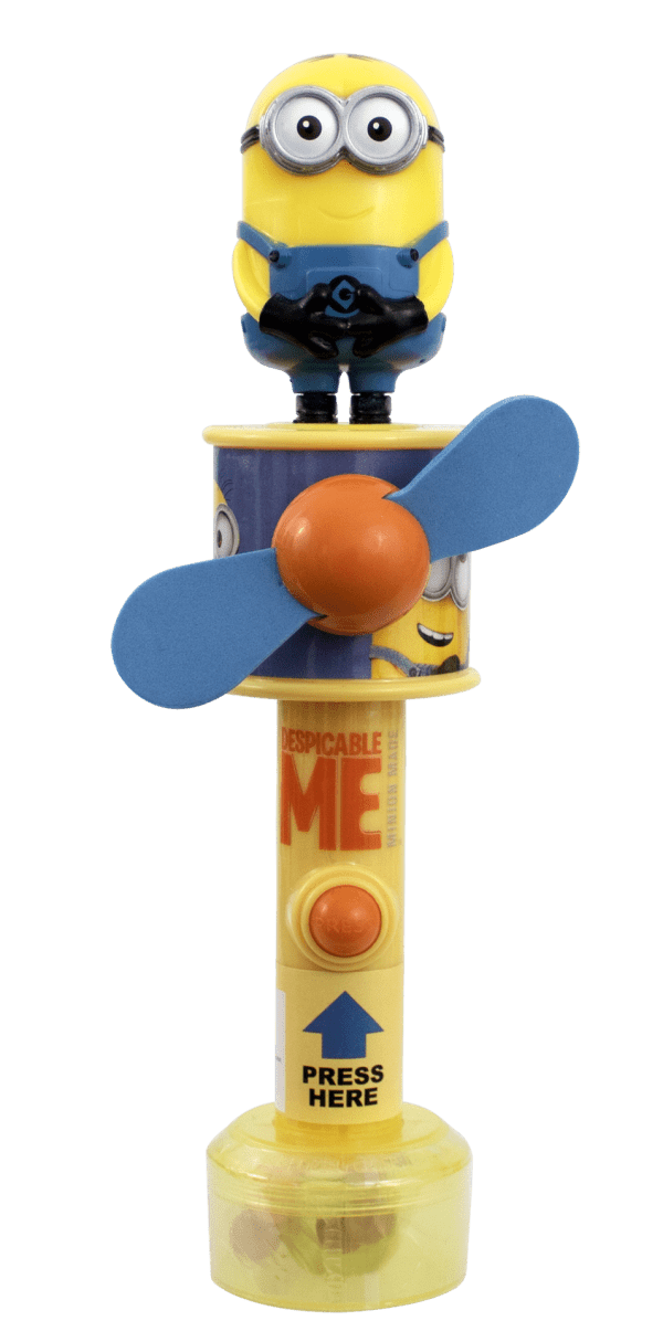 Super Wiatraczek Cool Fan Z Cukierkami Mix Psi Patrol Miraculum Baby Shark Minionki Karton 12 x 6g