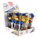 Pop Ups Lollipop Mix Wysuwany Lizak-Zabawka Mix Psi Patrol Minionki Batman Miraculum Karton 12 x 10g