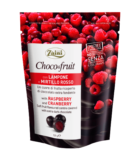 Draże Owocowe W Czekoladzie Zaini Choco&Fruit o smaku Acai Porzeczki i Jeżyny 125g