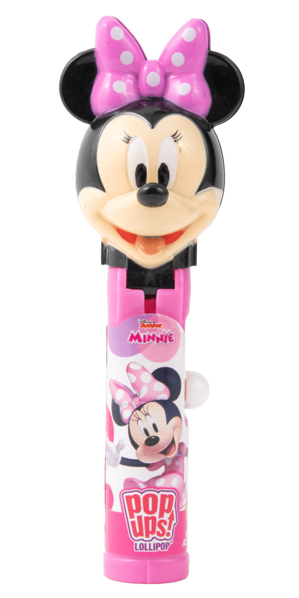 Pop Ups Lollipop Disney Mix Wysuwany Lizak-Zabawka Mix Postaci Myszka Mickey Minnie Kaczor Donald Daisy Karton 12 x 10g