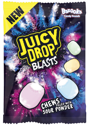 Juicy Drop Blasts kwaśne cukierki Bazooka Candy Mega Paka 120g Juicy Drop Blasts kwaśne cukierki Bazooka Candy Mega Paka 120g