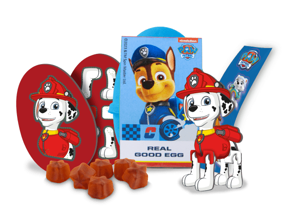 Real Good Egg Eko Jajko Niespodzianka Ze Zdrową Przekąską Psi Patrol Karton 18 sztuk