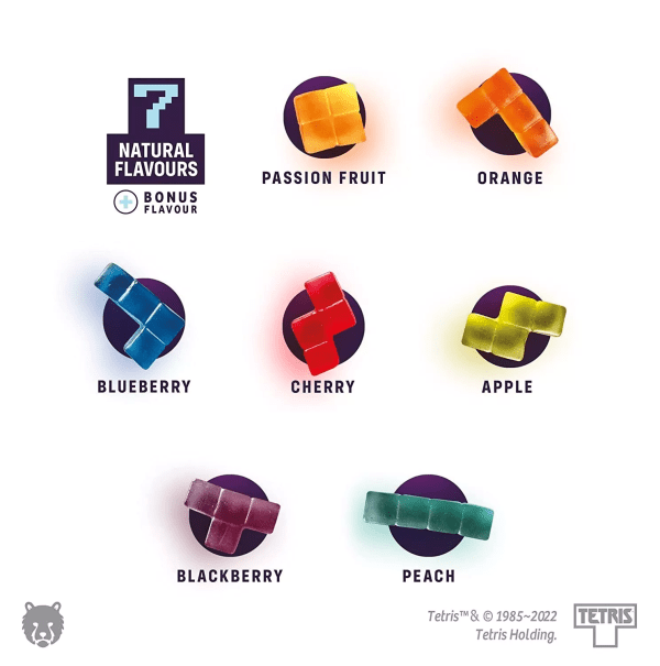 Tetris Gamer Gummies Żelki W Kształcie Klocków Tetramino Wzbogacone Witaminami 125g