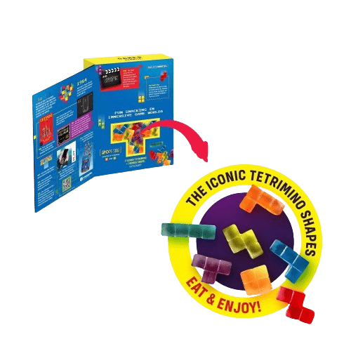 Tetris Gamer Gummies Żelki W Kształcie Klocków Tetramino Gift Box 250g