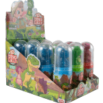 3D Dino Lolly Lizak w kształcie dinozaura z figurką - niespodzianką 20g