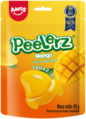 Amos Mango Peelerz Obieralne Żelki w Kształcie Owoców Mango 85g