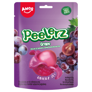 Amos Peelerz Grape Obieralne Żelki w Kształcie Winogrona 65g