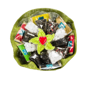 Bukiet Hebraciany z Żelkami - Zestaw Herbat Sypkich i Ekspresowych 166,7g