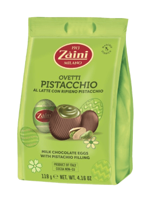 Czekoladowe Jajeczka z Nadzieniem Pistacjowym 118g Czekoladowe Jajeczka z Nadzieniem Pistacjowym 118g