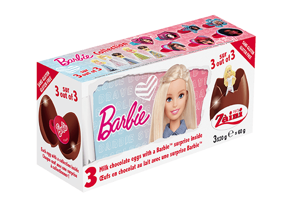 Czekoladowe jajko niespodzianka 3pak 60g Barbie