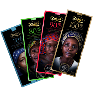 Czekolady gorzkie 70% 80% 90% 100% kakao Women of Cocoa zestaw 4 x 75g