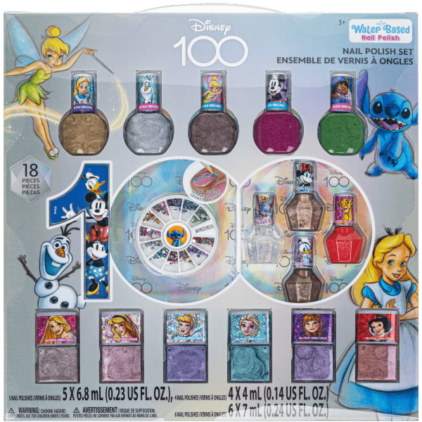 Disney 100 lat Mega Zestaw Lakierów I Ozdób Do Malowania Paznokci