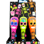 Pop Ups Lollipop Sweet Skulls Wysuwany Lizak-Zabawka na Halloween Karton 12 Sztuk