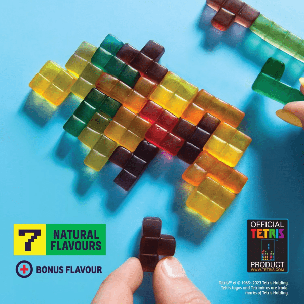 Tetris Gamer Gummies Żelki W Kształcie Klocków Tetramino Wzbogacone Witaminami 125g