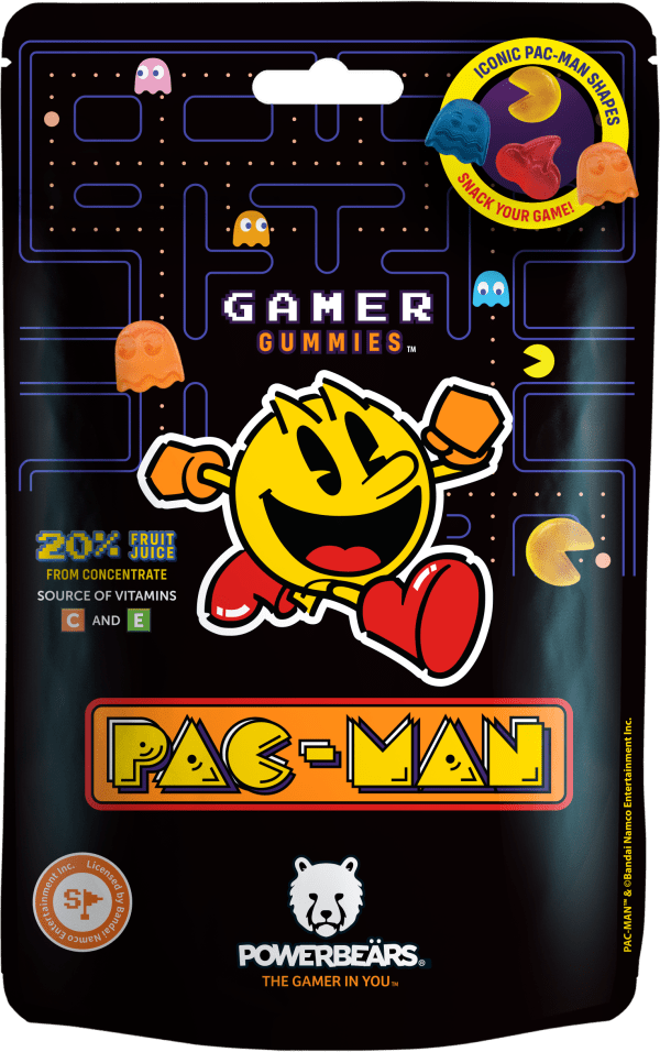 PAC-MAN Gamer Gummies Żelki W Kształcie Postaci z Gry Wzbogacone Witaminami 125g