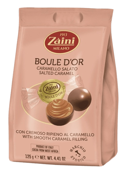 Czekoladowe Nadziewane Praliny Boule D'or Caramello Salato 125g