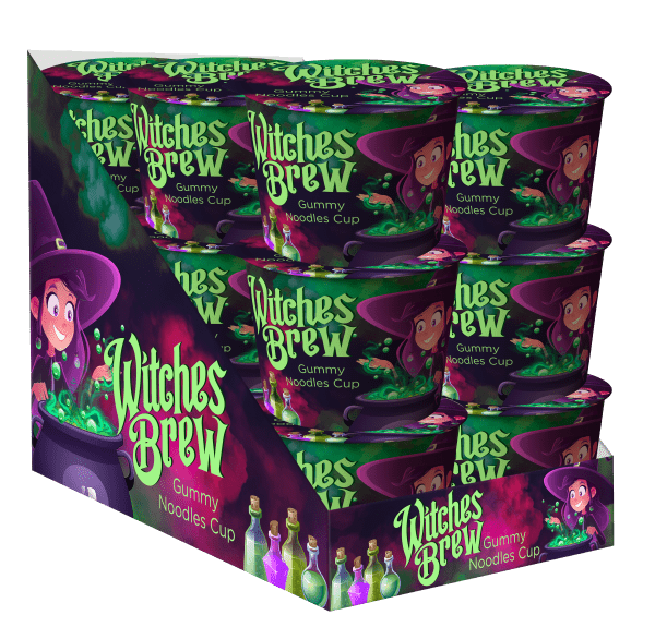 Sweet Skulls Świecąca Tuba Z Owocowymi Mini-Cukierkami Na Halloween 10g