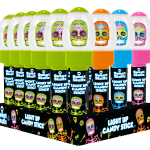 Sweet Skulls Świecąca Tuba Z Owocowymi Mini-Cukierkami Na Halloween 10g