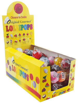 Original Gourmet amerykańskie lizaki karton 60 sztuk x 31g Original Gourmet amerykańskie lizaki karton 60 sztuk x 31g