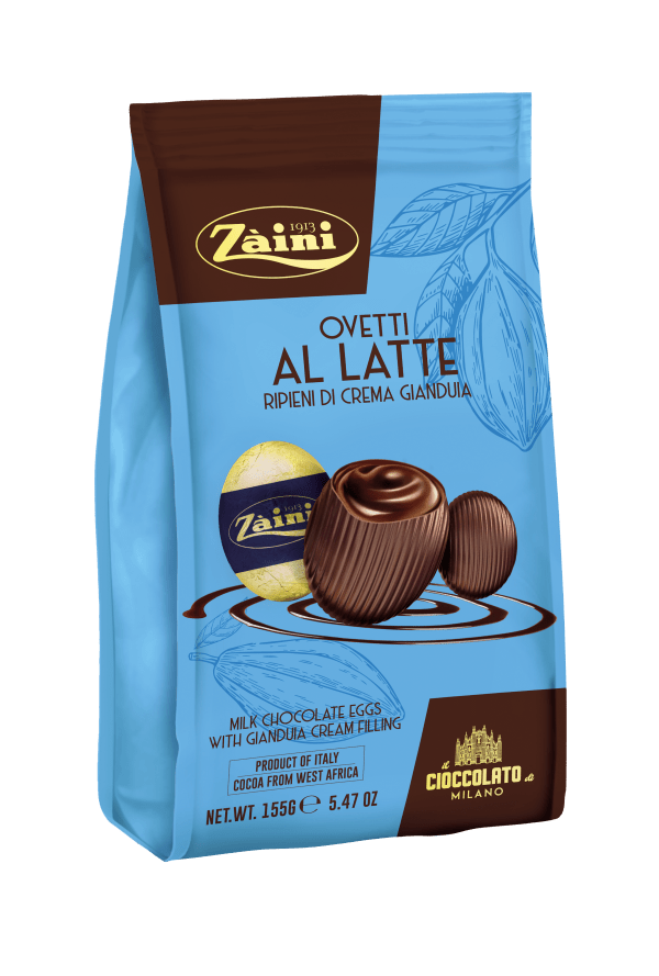 Czekoladowe jajeczka z czekolady mlecznej z orzechowym kremem Gianduja 155g